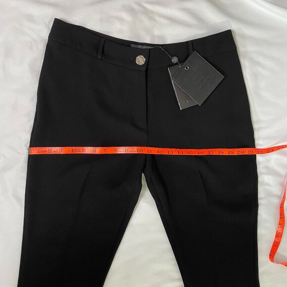 NWT Philipp Plein Couture Elegant Flair Dress Trousers Size 10 12 Black - Picture 7 of 16
